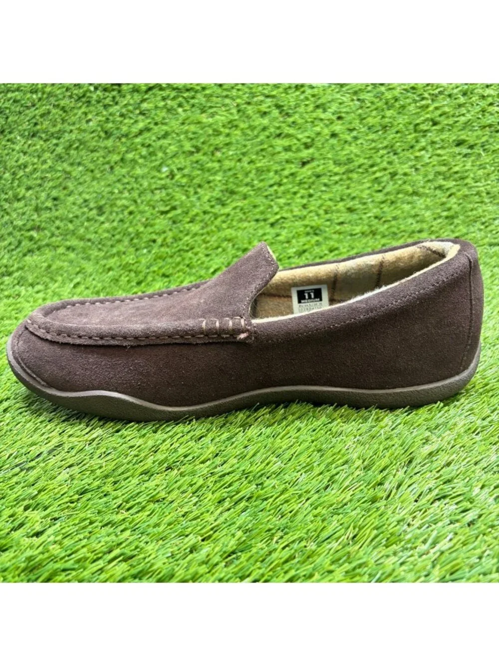 Kuru Loft Mens Size 11 Brown Casual Walking Moccasin Slip-On Slippers Shoes